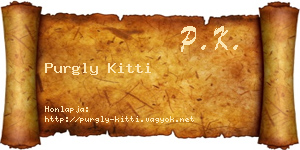 Purgly Kitti névjegykártya